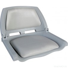 Сиденье пластмассовое складное с подложкой Molded Fold-Down Boat Seat, серое